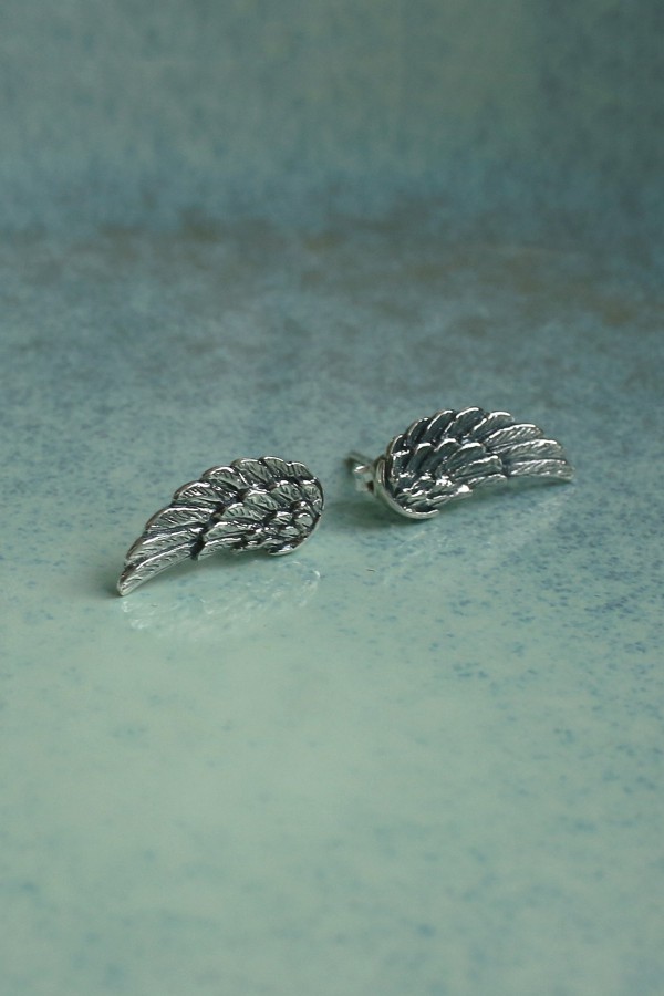 Серебряные серьги Wings