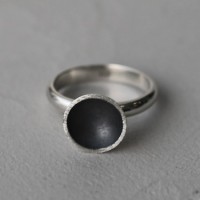 Серебряное кольцо с чернением Vacuum