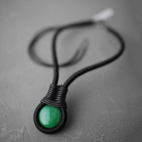 Ожерелье зелёный кварц