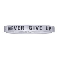 Серебряное кольцо Never Give Up