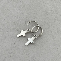 Серебряные серьги "Кресты"